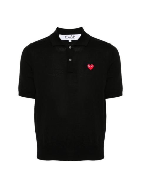 Comme des Garçons PLAY signature heart-patch polo shirt