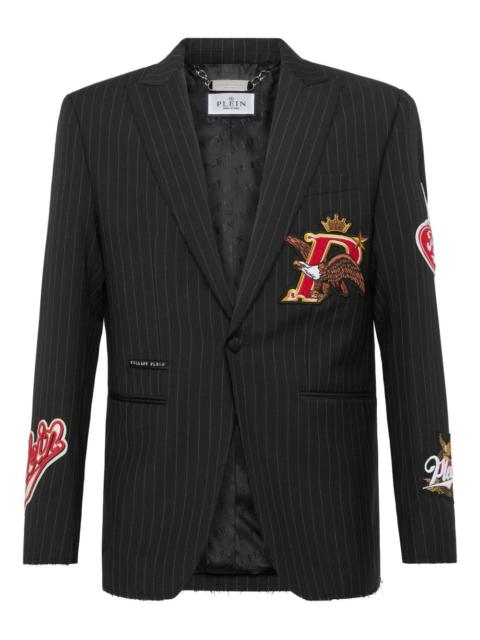 PHILIPP PLEIN eagle-appliqué blazer