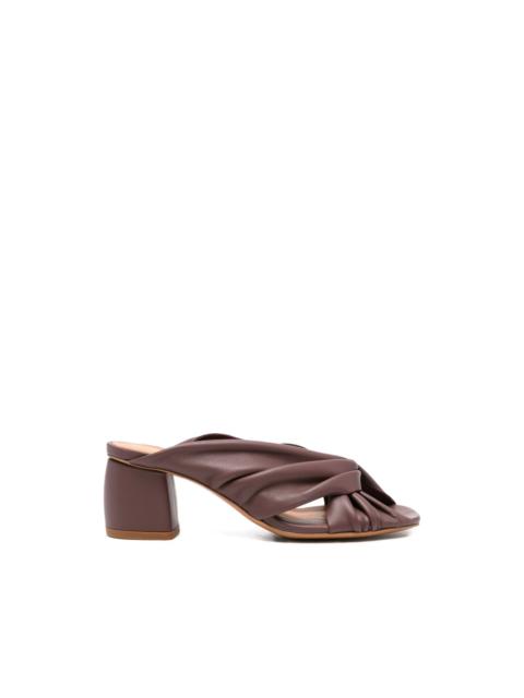 forte_forte nappa crossed sandals