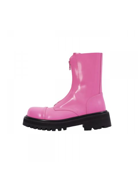 VETEMENTS PINK LEATHER BOOTS