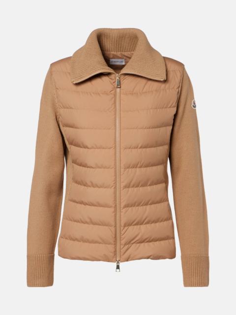 Moncler Down-paneled wool cardigan