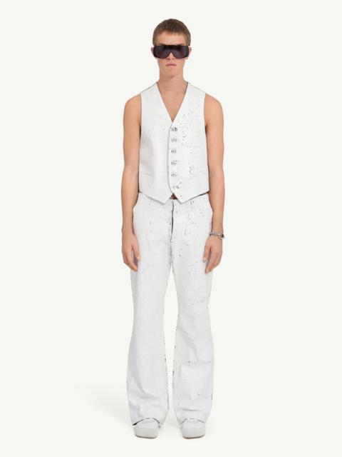MM6 Maison Margiela Painted White Trousers
