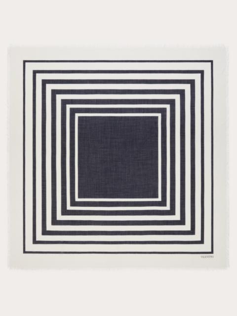 Valentino BARRÉ DEGRADÉ SHAWL IN CASHMERE AND SILK