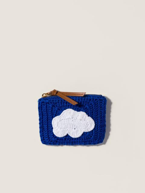 Miu Miu Crochet zipper pouch