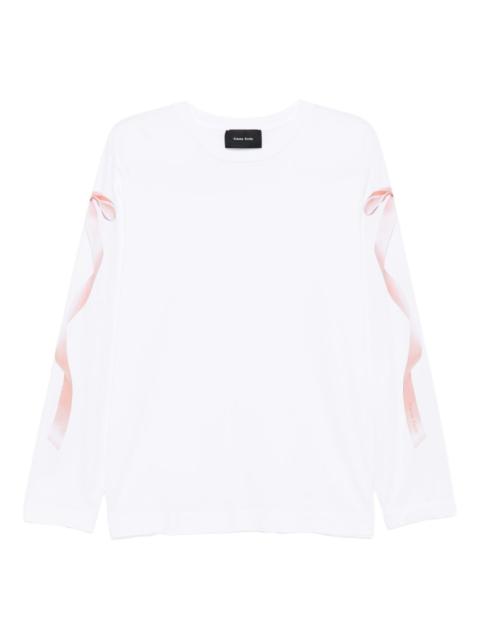 Simone Rocha ribbon-printed T-shirt