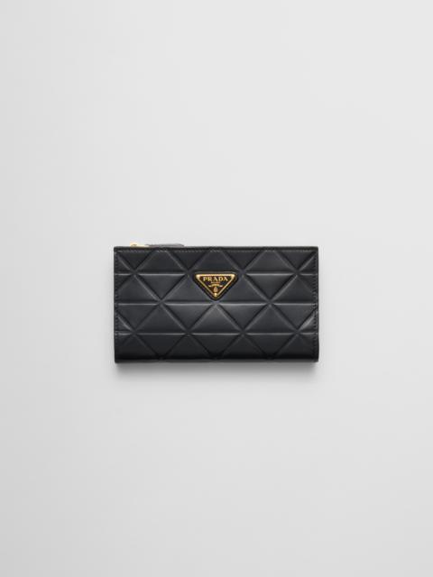 Prada Large leather wallet with triangle motif