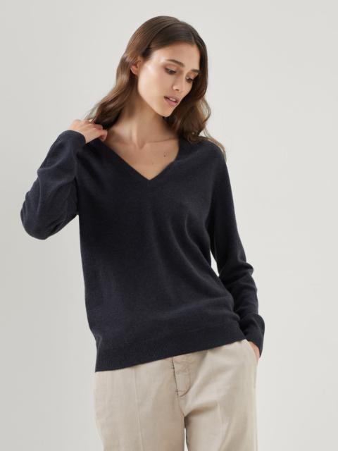 Cashmere sweater with monili