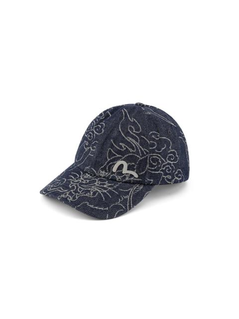 EVISU Allover Leopard Denim Cap
