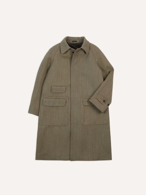 Drake's Lovat Keeper's Tweed Raglan Coat