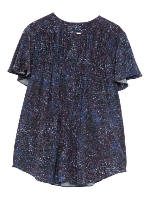 Isabel Marant Sally pleated-frill blouse