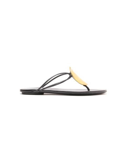 Proenza Schouler Uma Hardware Flat Sandals black
