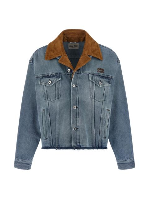 Miu Miu Suede Collar Blouson
