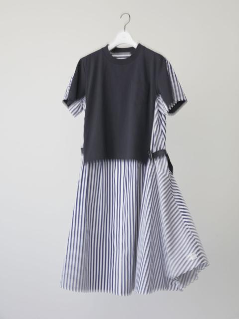 Thomas Mason Cotton Poplin x Cotton Jersey Dress