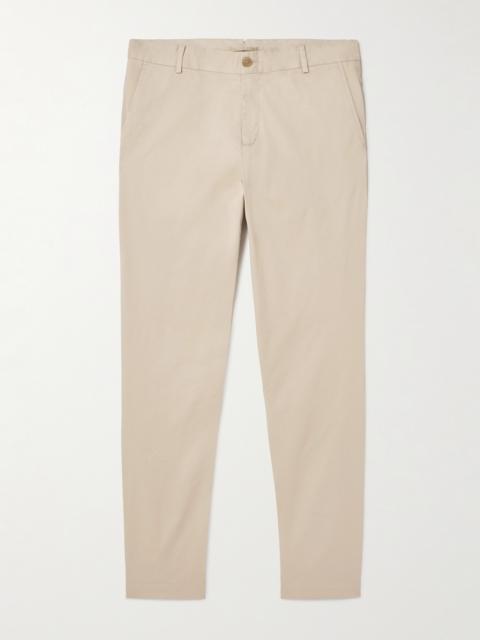Sunspel Straight-Leg Garment-Dyed Cotton-Blend Twill Chinos
