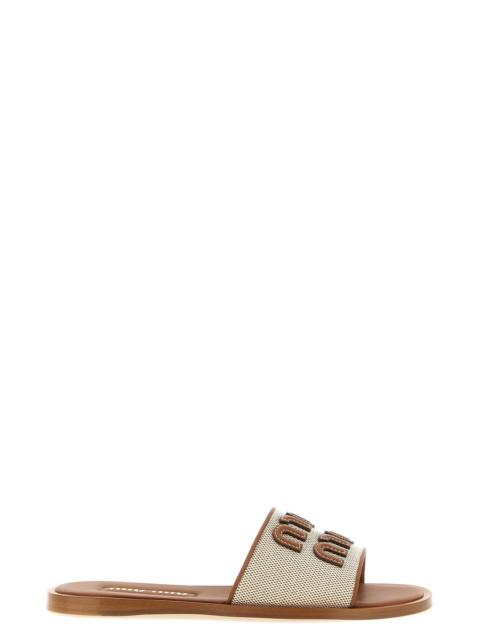Miu Miu Logo patch slides