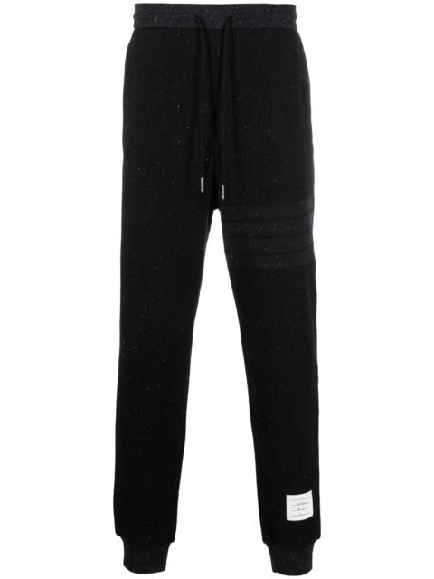 Thom Browne Black 4-Bar-Print Cotton Track Pants