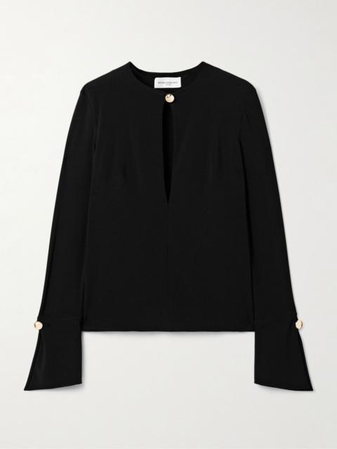 BRANDON MAXWELL The Marla cutout stretch-jersey top Black