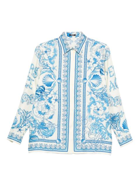 VERSACE seashell-print shirt