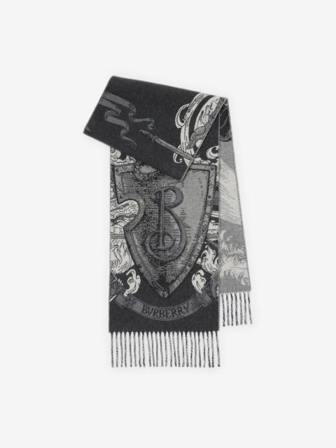 Burberry Etched Knight Cashmere Scarf