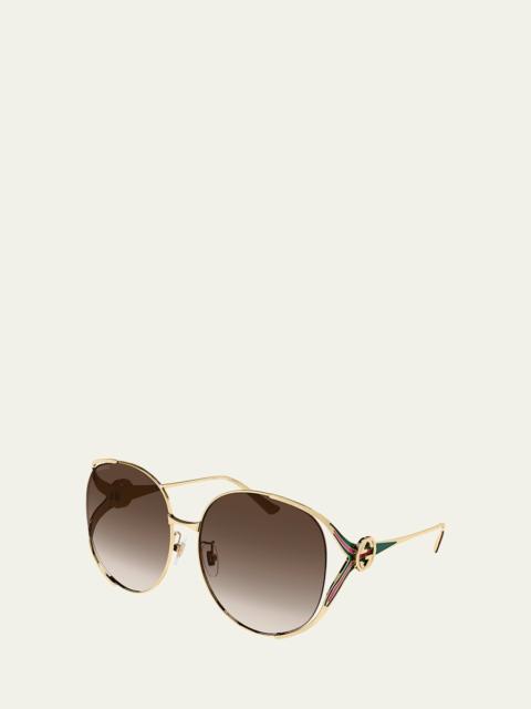 GUCCI Oversized Oval GG Sunglasses