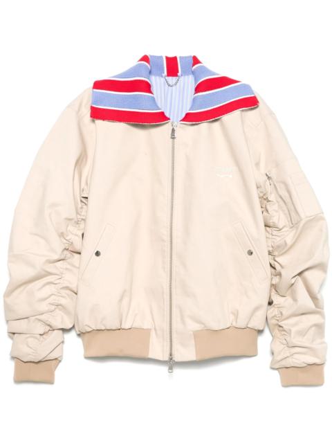 CHARLES JEFFREY LOVERBOY Contrasting-collar Bomber Jacket