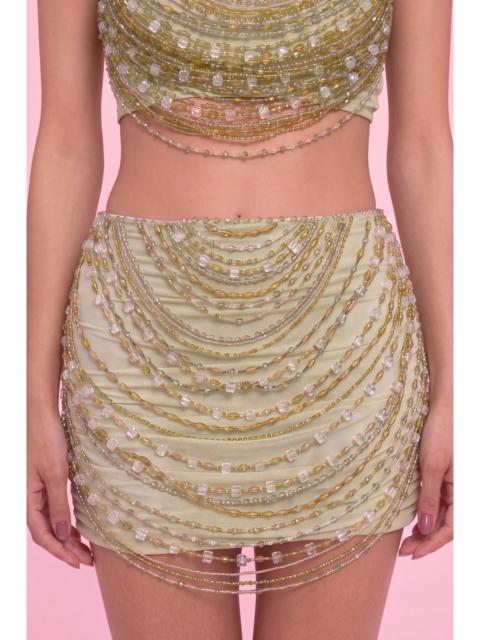PatBO LINEA BEADED MINI SKIRT