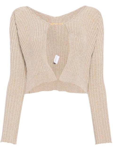 JACQUEMUS Pralu lurex cardigan