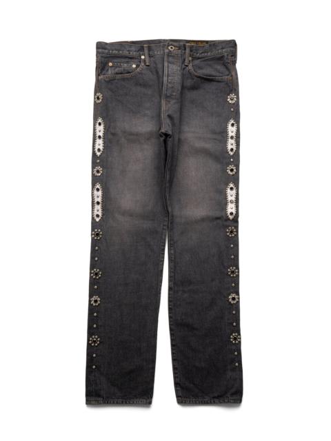 Kapital 14oz BLK Denim 5P MONKEY CISCO (Black STUDS) 2026