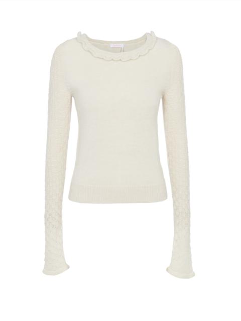 See by Chloé OPEN-STITCH KNIT BLOUSE
