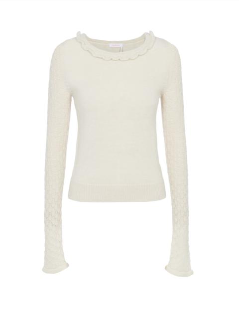 See by Chloé OPEN-STITCH KNIT BLOUSE