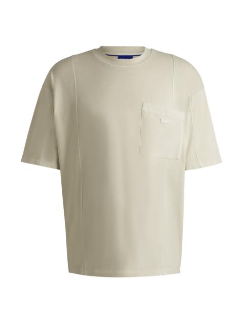 HUGO COTTON-JERSEY T-SHIRT WITH VERTICAL SEAMS