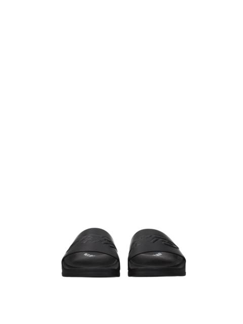 VETEMENTS Slippers and clogs Leather Black Black