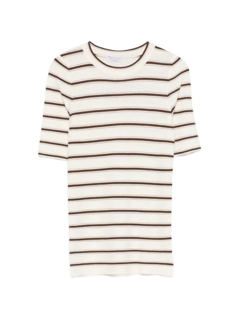 Brunello Cucinelli striped-pattern T-shirt