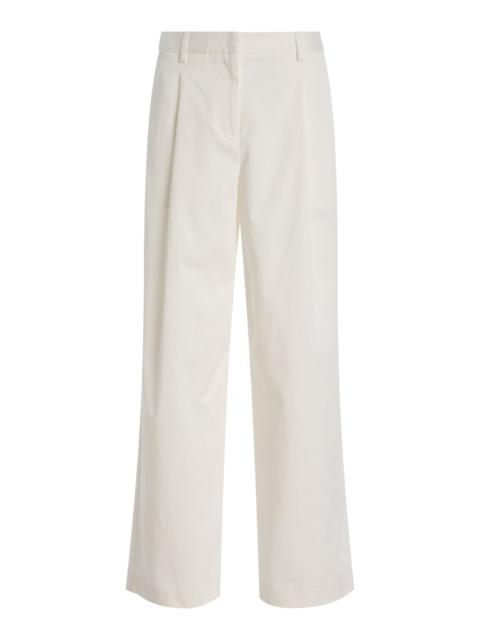 MATTEAU High-Rise Stretch-Cotton Pants white