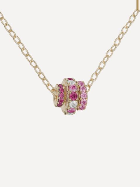 Spinelli Kilcollin 18ct Gold Vesta Rouge Diamond and Pink Sapphire Necklace