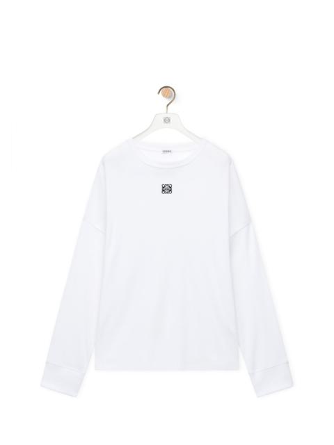 Oversized fit long sleeve T-shirt in cotton