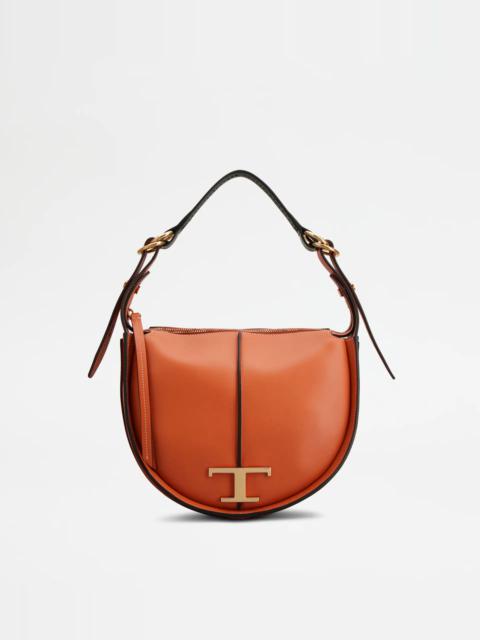 Tod's TIMELESS HOBO BAG IN LEATHER SMALL - ORANGE