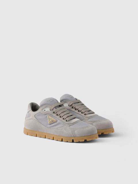Prada Trail mesh fabric and suede sneakers