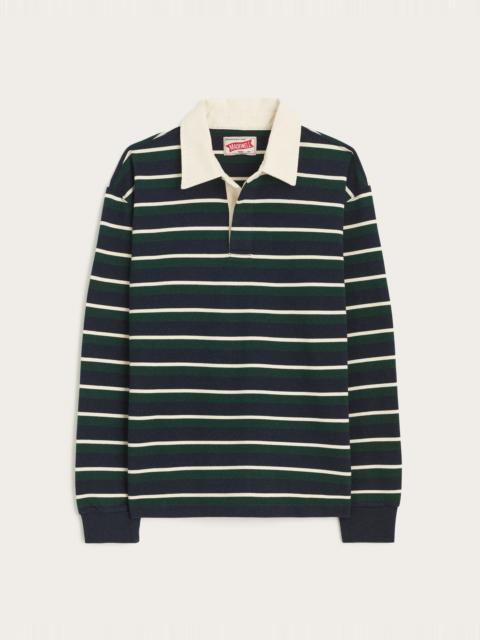 Madewell Long-Sleeve Boxy Polo Shirt