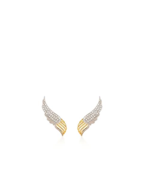 embellished wing earrings