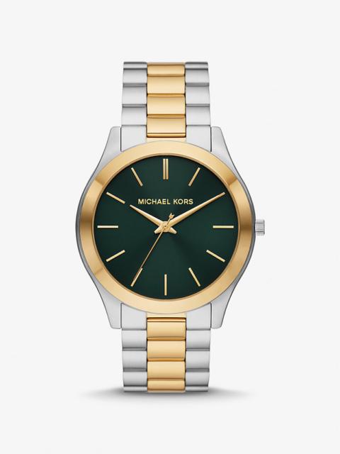 MICHAEL KORS Oversized Slim Runway Two-Tone Watch