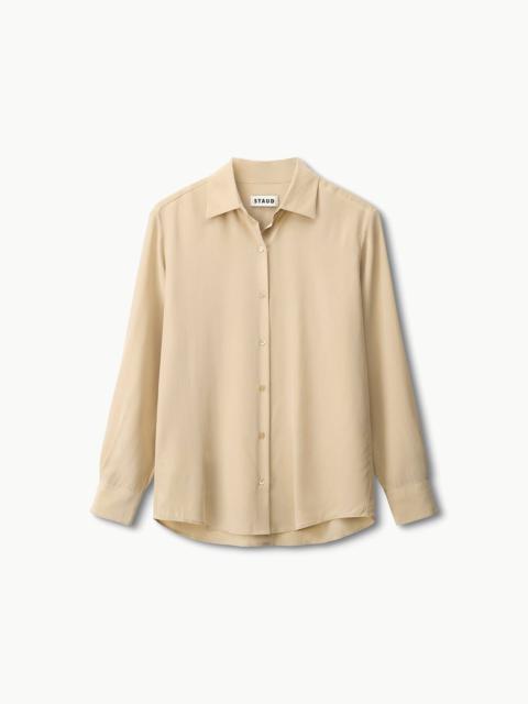 STAUD STAUD ROXBURY SILK SHIRT STONE