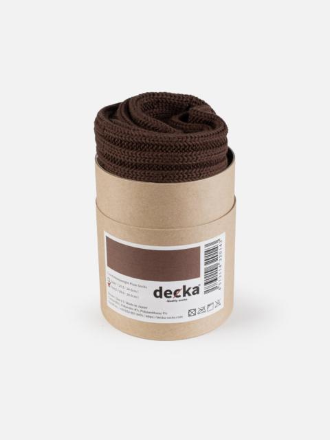 DEC-CAS-BRN Decka Cased Heavyweight Plain Socks - Brown