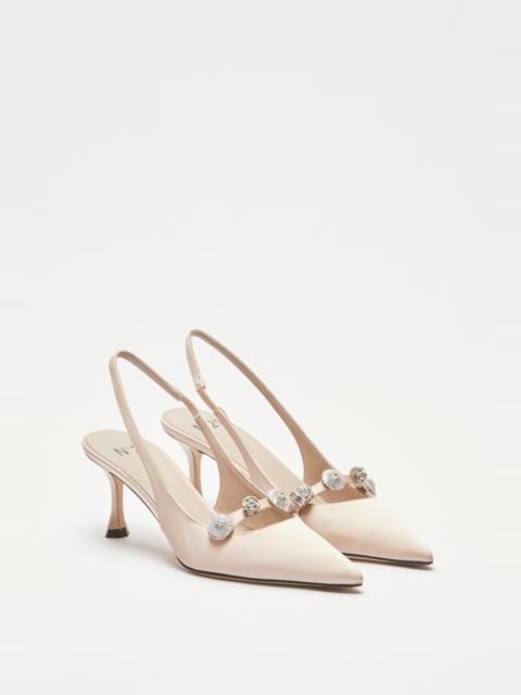 N°21 SATIN SLINGBACK WITH JEWEL DETAILS