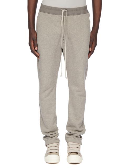 Rick Owens DRKSHDW Berlin Straight-Leg Shell-Trimmed Cotton-Blend Jersey Sweatpants Gray