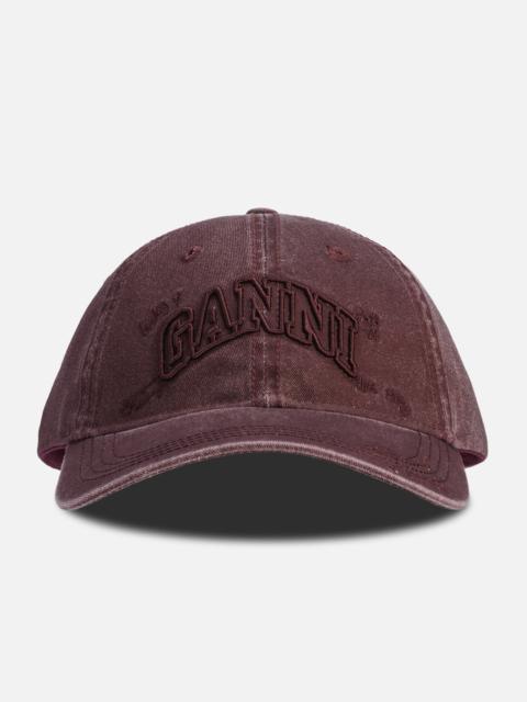 GANNI CAP IN RED COTTON