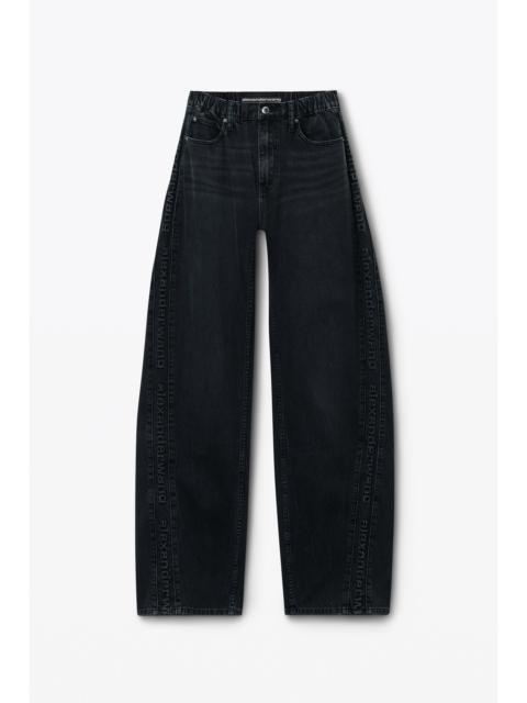 Alexander Wang logo embossed balloon jogger pant in cotton