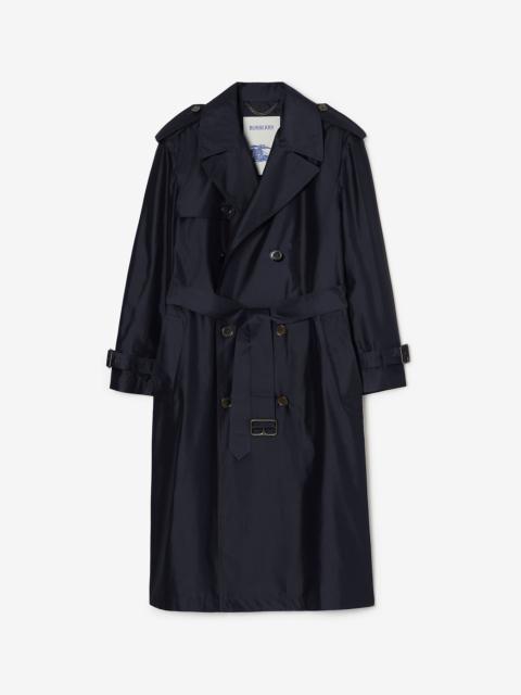 Burberry Long Silk Hoxton Trench Coat