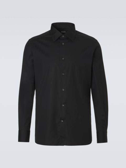 ZEGNA Cotton-blend poplin shirt