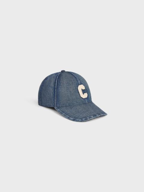CELINE initial baseball cap in denim